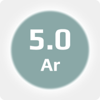 Аргон (Ar) 5.0 (99,999%) медицинский в баллоне 40л 150бар, соединение  G3/4 (DIN 9)