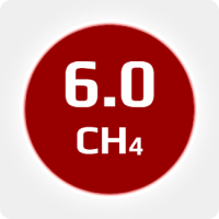 Метан (CH4)  6.0 (99,9999 %) в баллоне 50л. 160 бар, соединение DIN 1 (Китай) (с баллоном)