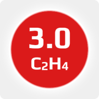 Этилен  (C2H4) 3.0 (99,9%) в баллоне 5л. 1,35 кг., соединение W21,8х1/14'' LH (DIN 1)
